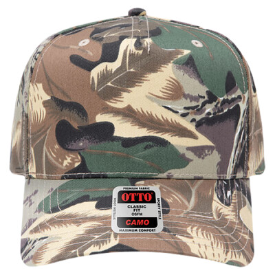 OTTO CAP® Camouflage 5 Panel Mid Profile Baseball Cap Thumbnail